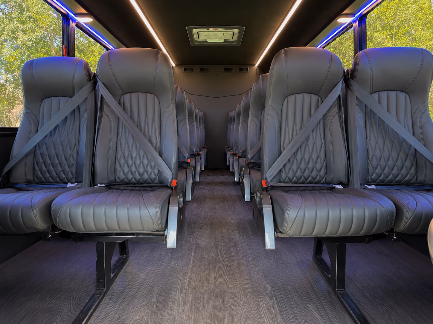 parker 15 passenger minibus interior