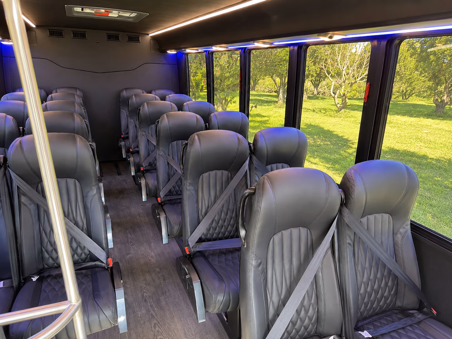 parker 18 passenger minibus inside