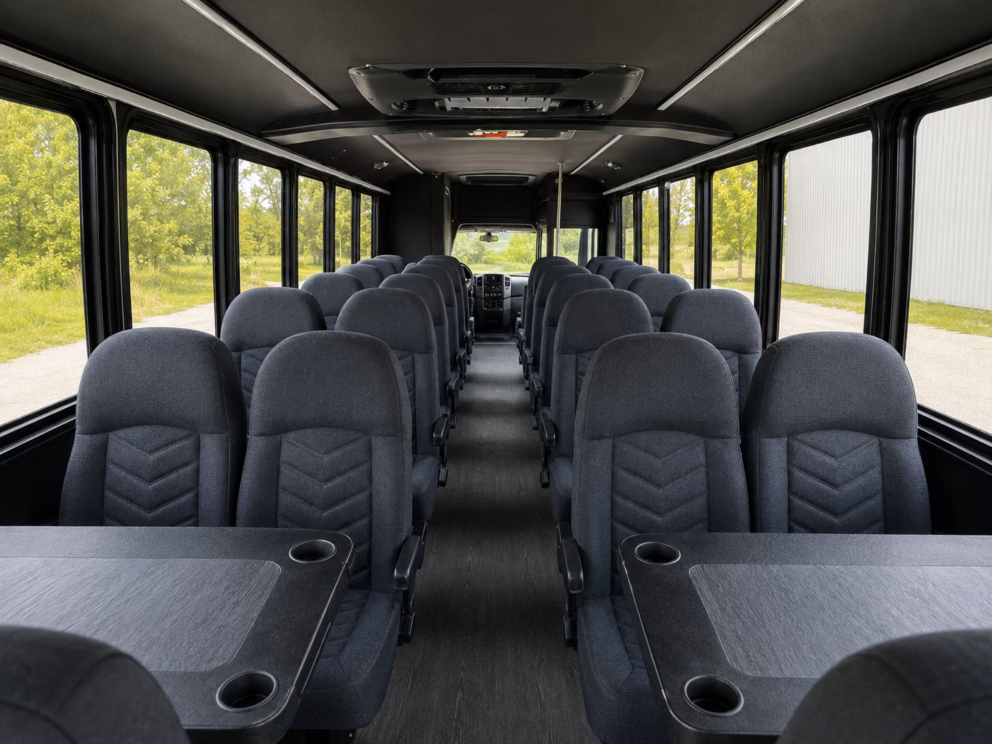 parker 18 passenger minibus interior