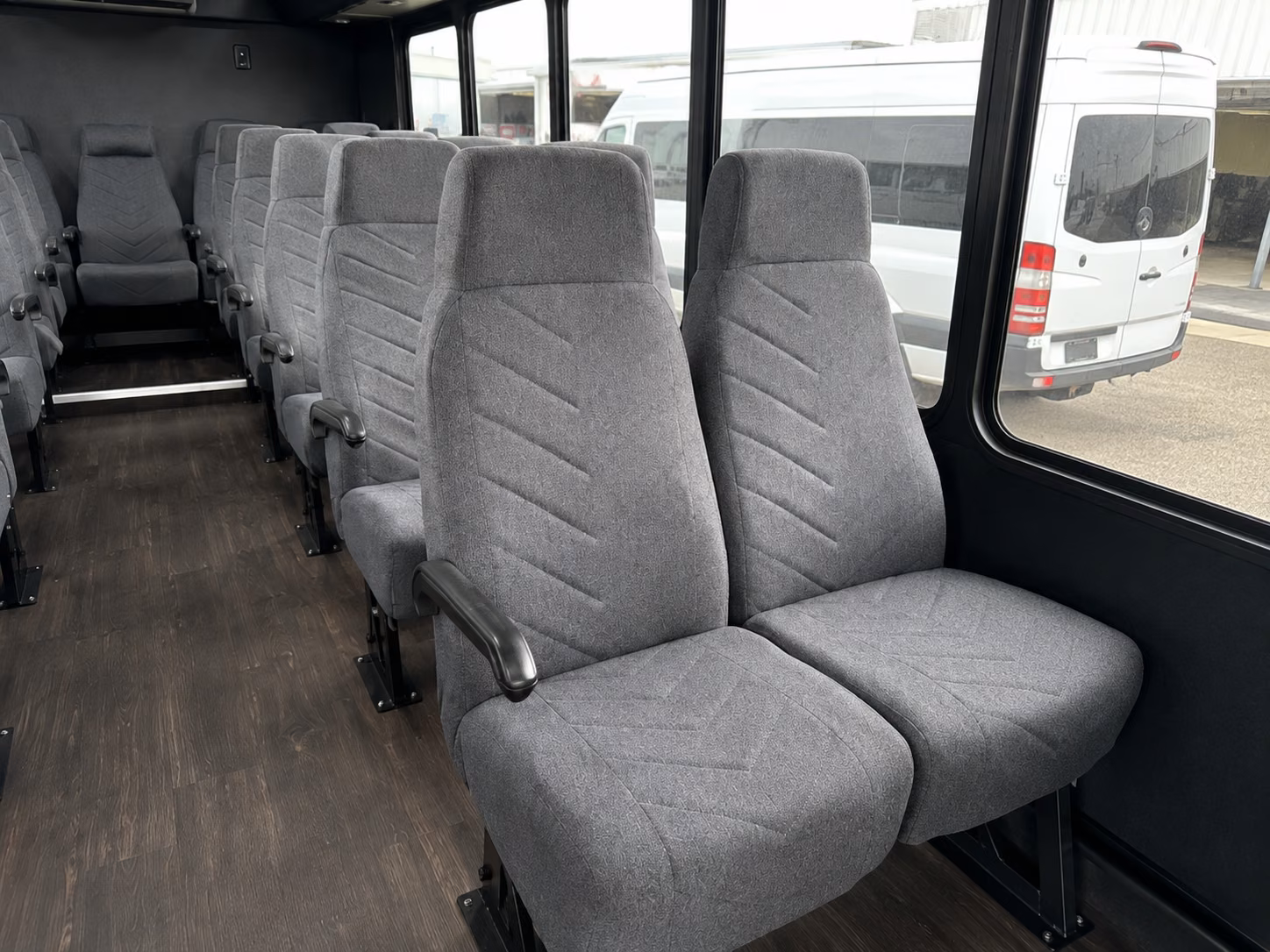 parker 20 passenger minibus inside