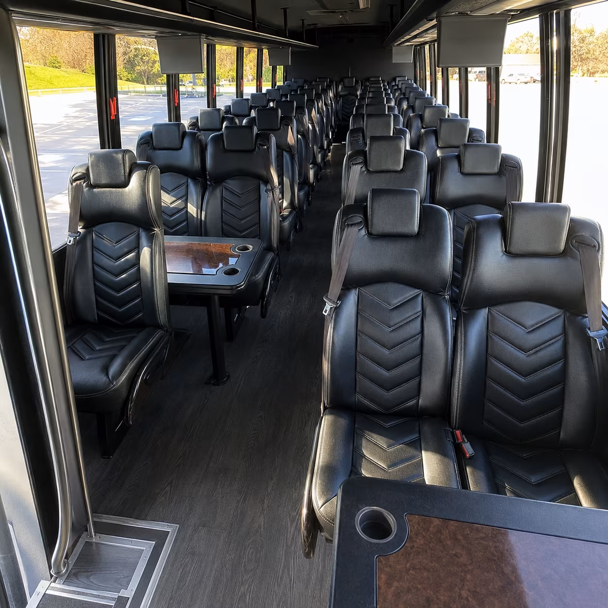 parker 25 passenger minibus inside