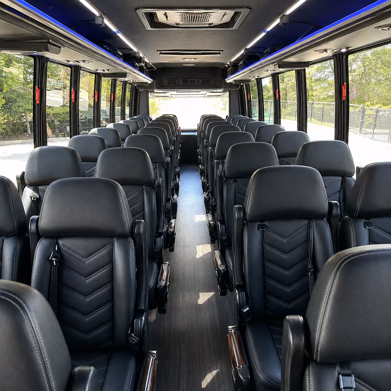 parker 25 passenger minibus interior
