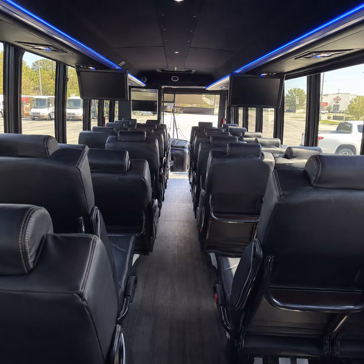 parker 30 passenger minibus inside