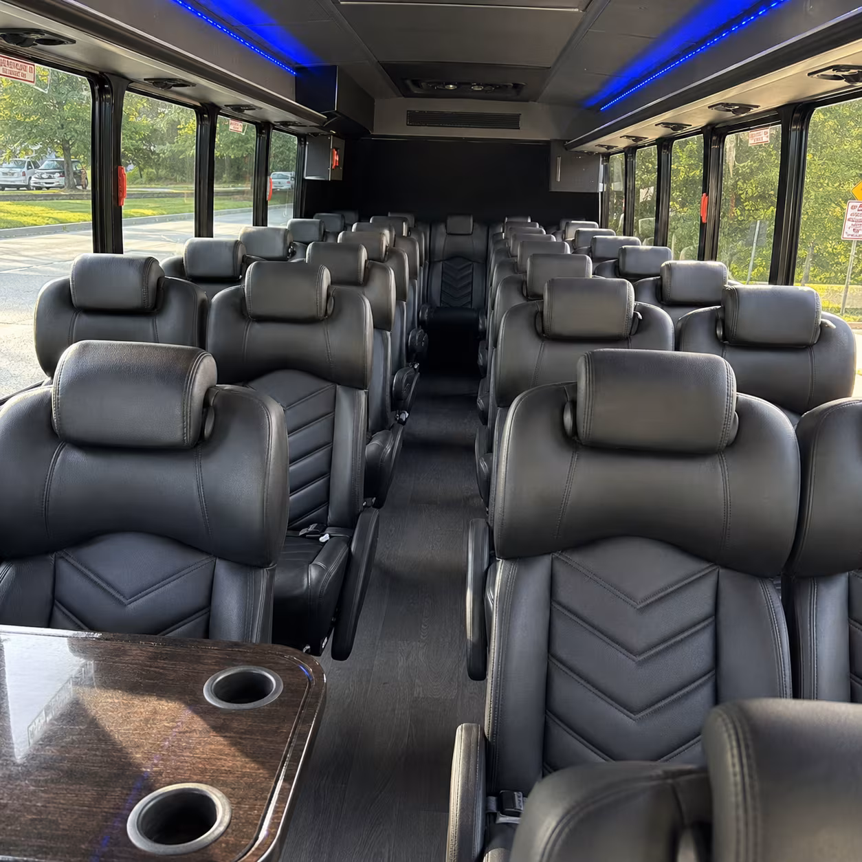 parker 30 passenger minibus interior