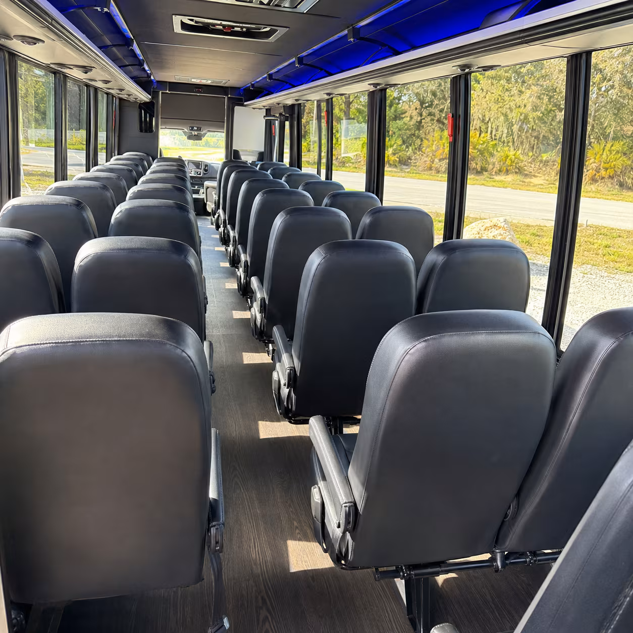 parker 35 passenger minibus interior