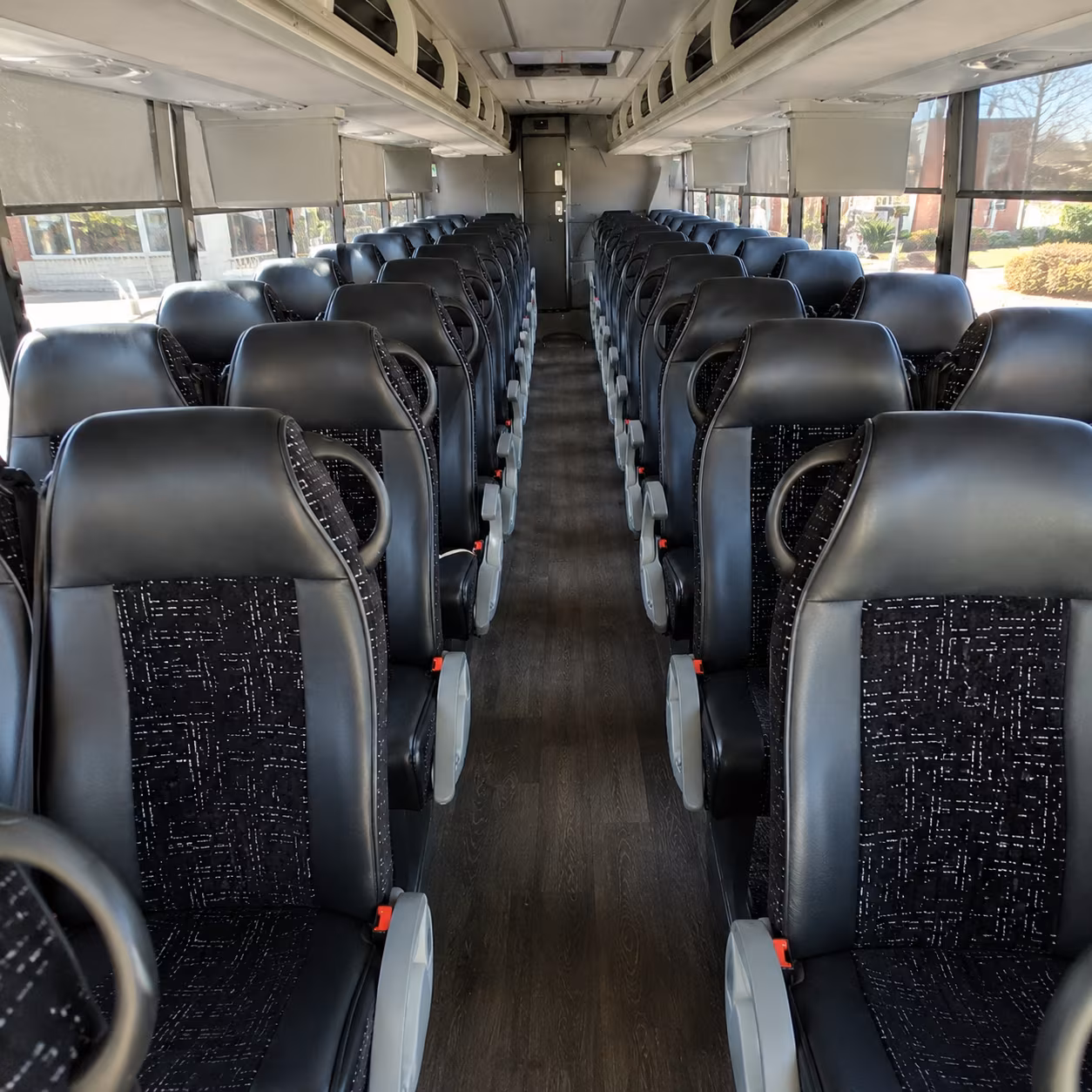 parker 56 passenger charter bus inside