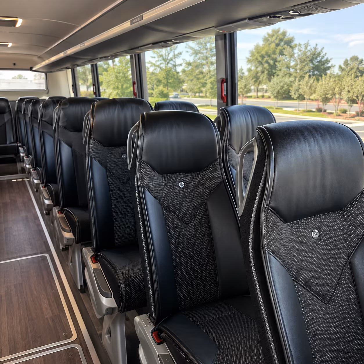 parker 56 passenger charter bus interior