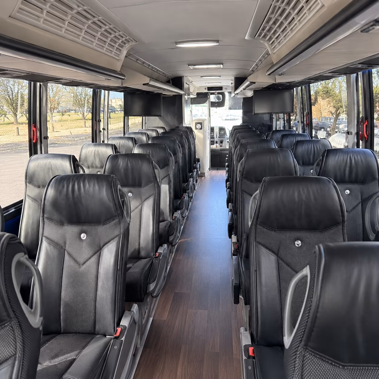 parker charter bus inside