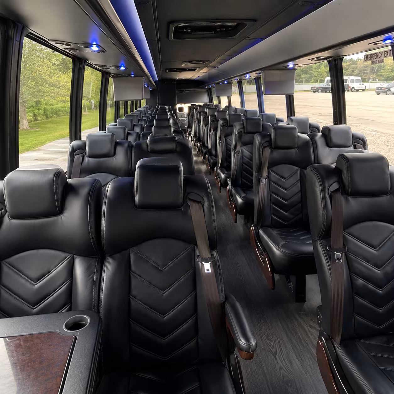 parker concert transportation onboard seating