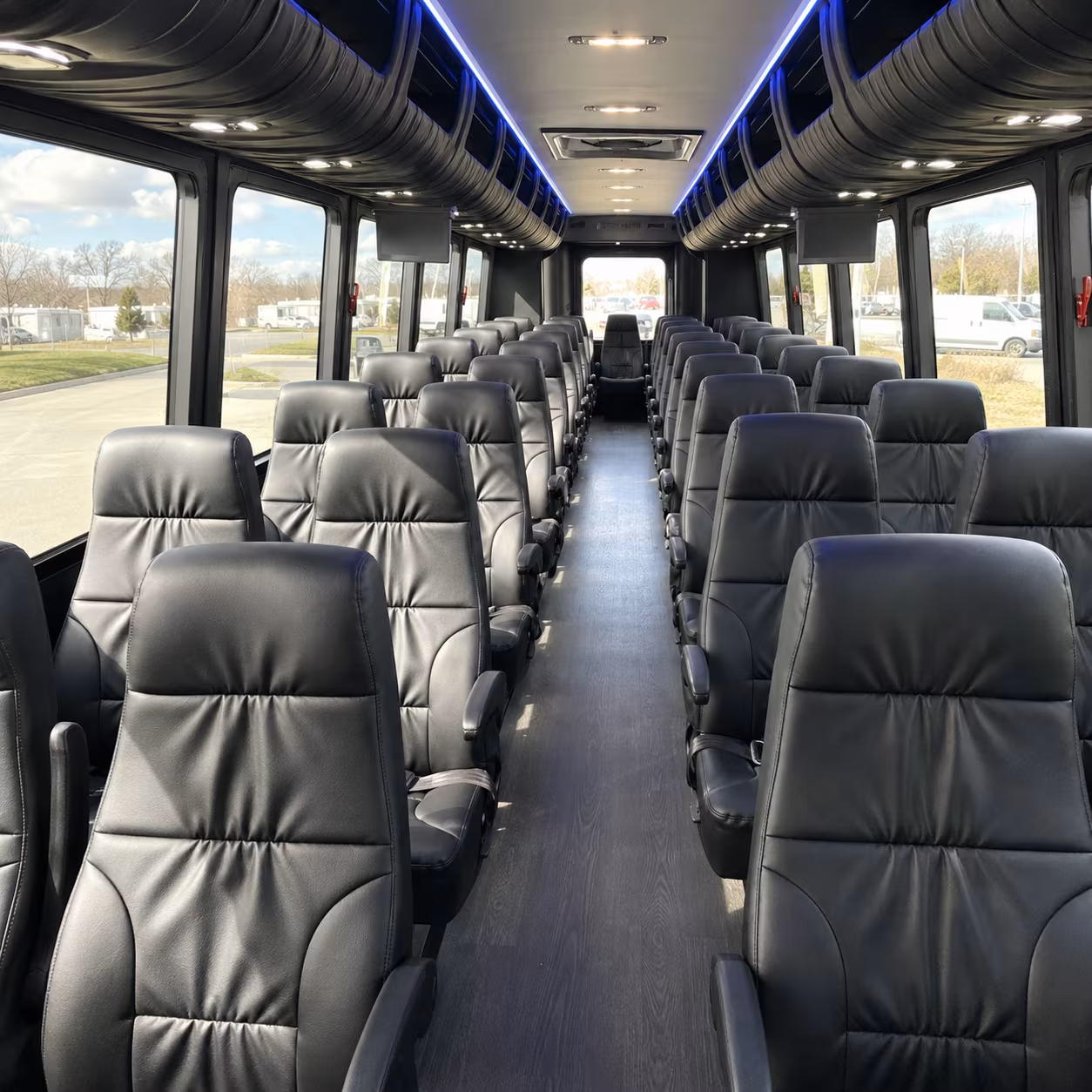 wedding guest shuttle buses between parker hotels and venues